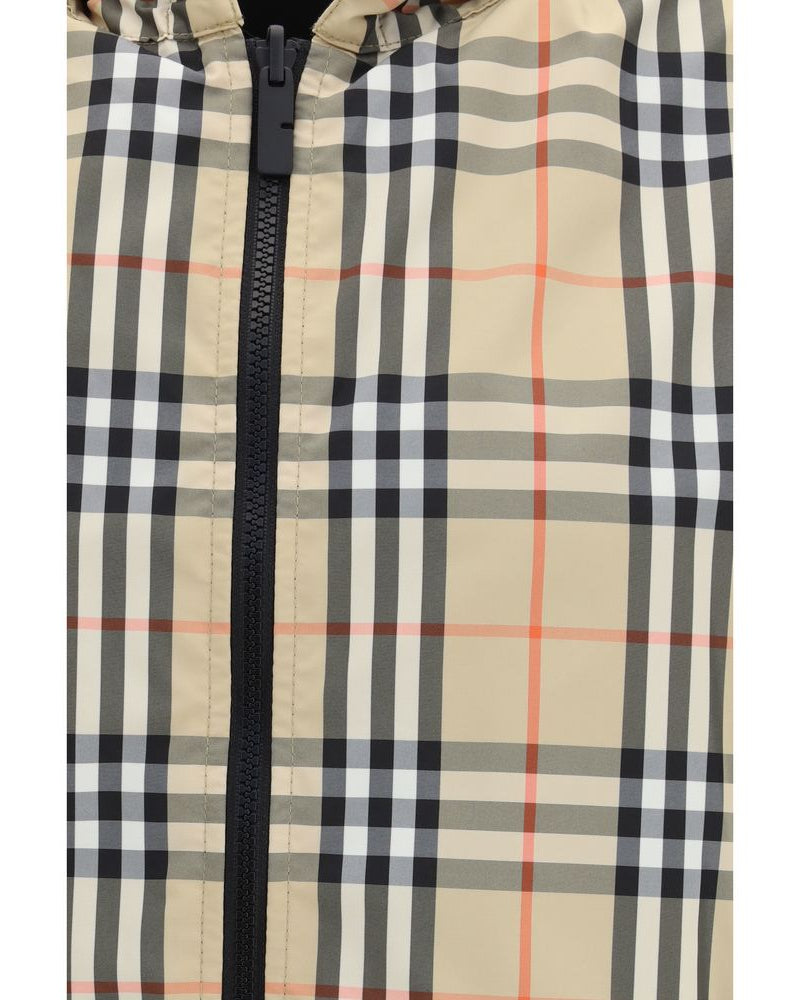 Burberry – Coat reversibile in Poliestere con Motivo Check All-over