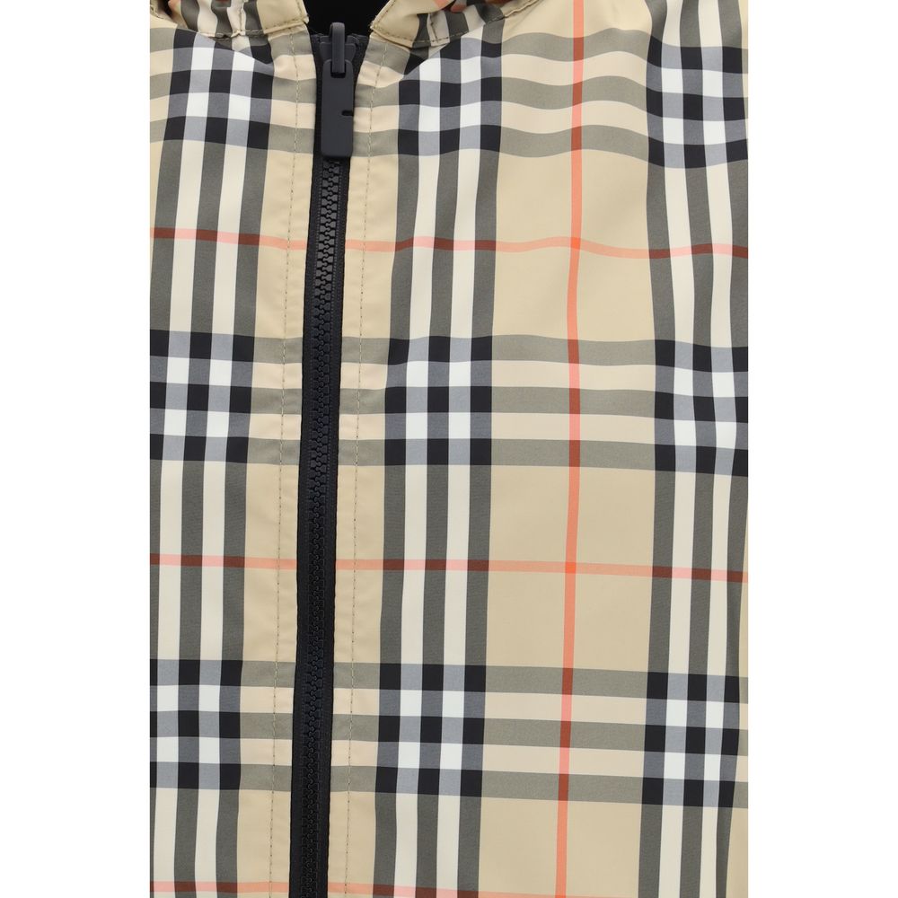 Burberry – Coat reversibile in Poliestere con Motivo Check All-over