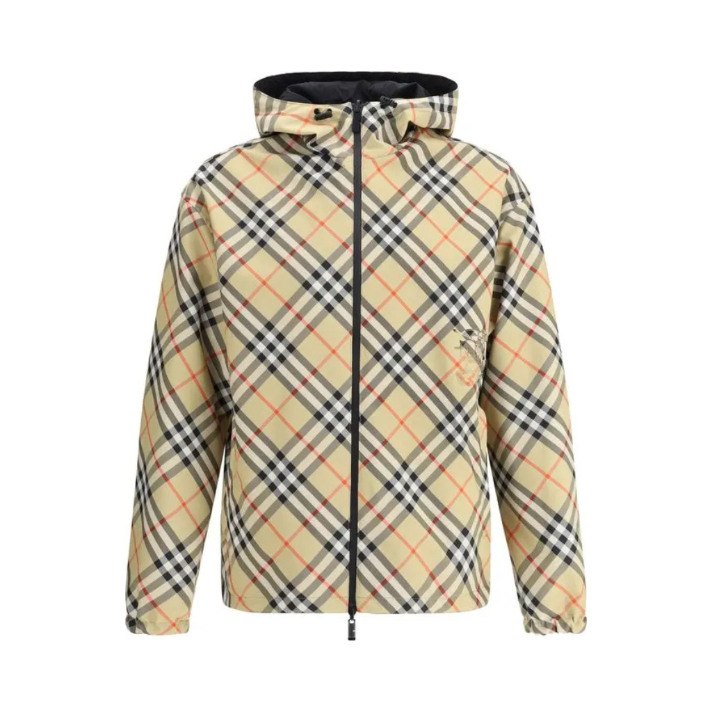 Burberry – Coat reversibile in Poliestere con Motivo Check All-over