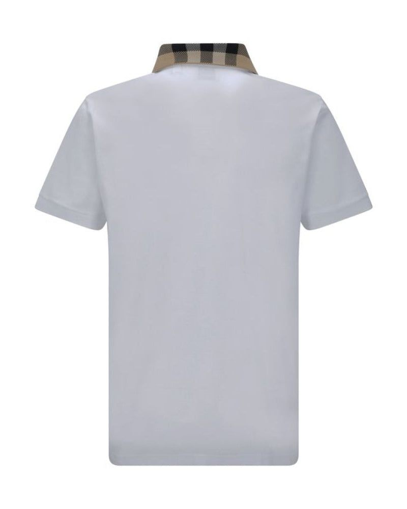 Burberry – Cody Polo Uomo con Motivo Gingham Check Beige