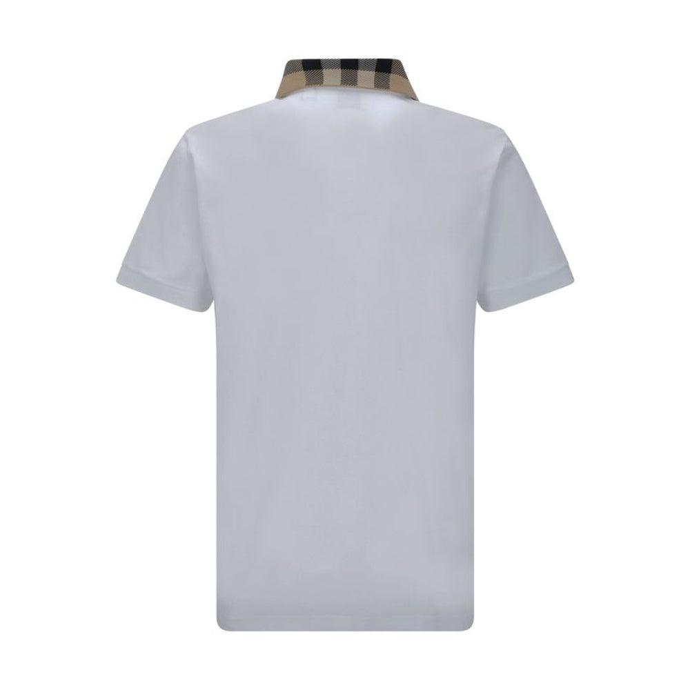 Burberry – Cody Polo Uomo con Motivo Gingham Check Beige