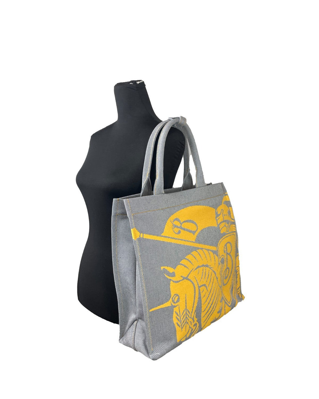 Burberry – EKD Canvas Tote Bag con Pochette Removibile Sunflower Yellow