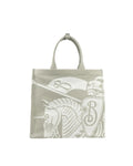 Burberry – EKD Canvas Tote Bag con Pochette Removibile Sage Green