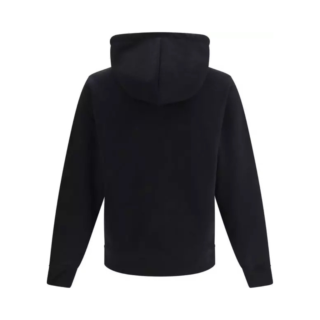 Burberry – Felpa con Cappuccio Nera con Logo Burberry Bianco - Men