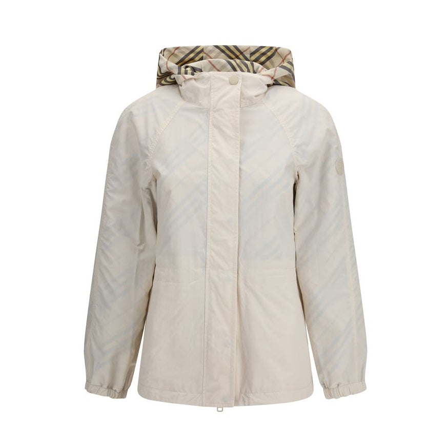 Burberry – Giacca Reversibile in Poliestere con Motivo Check e Interno Bianco