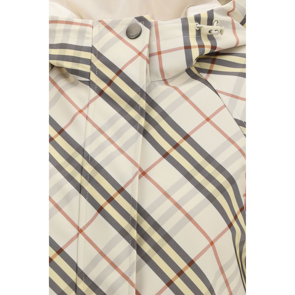 Burberry – Giacca Reversibile in Poliestere con Motivo Check e Interno Bianco