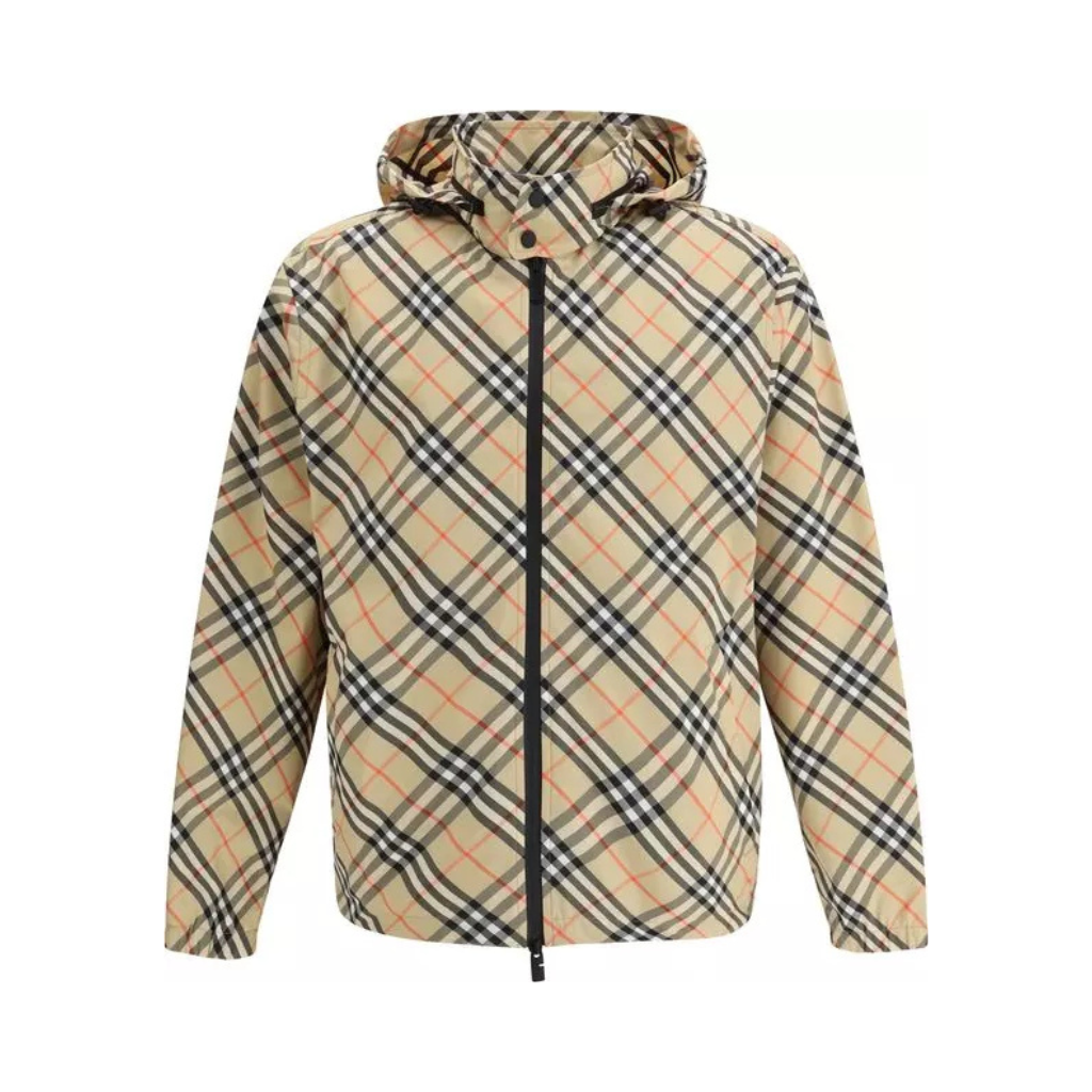 Burberry – Giacca Shell Multicolor - Motivo Check Rivisitato