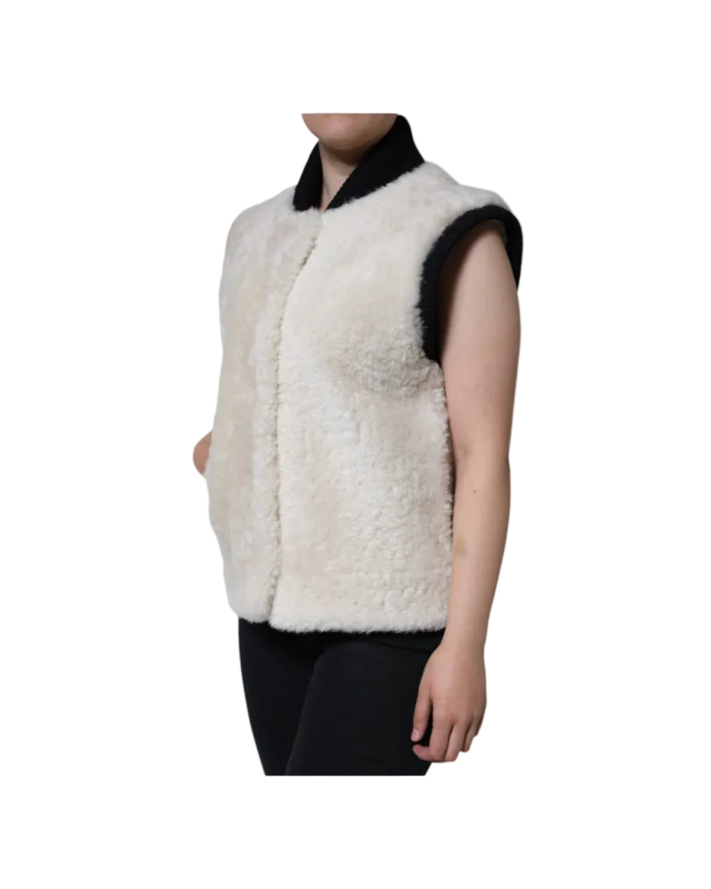 Burberry – Gilet Warrenford in Shearling di Agnello