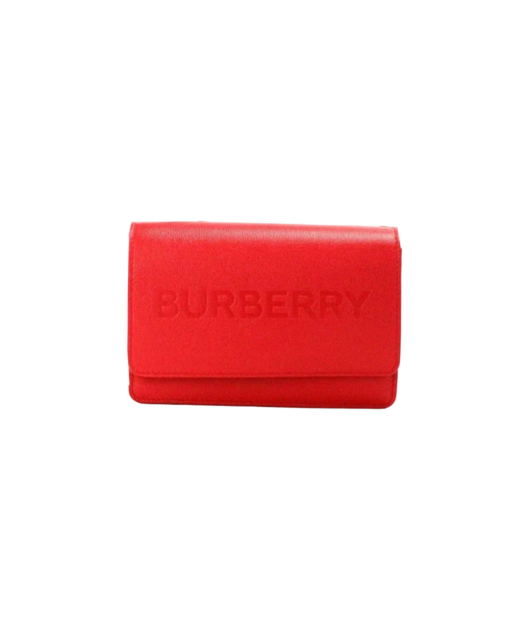 Burberry – Hampshire Small Crossbody Bag in Pelle Liscia Rossa