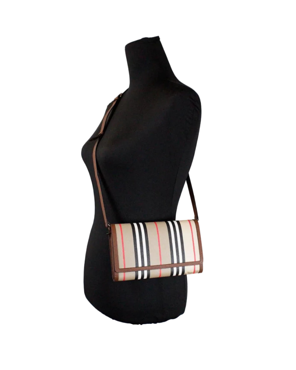 Burberry – Hannah Wallet Crossbody Bag Icon Stripe Archive Beige