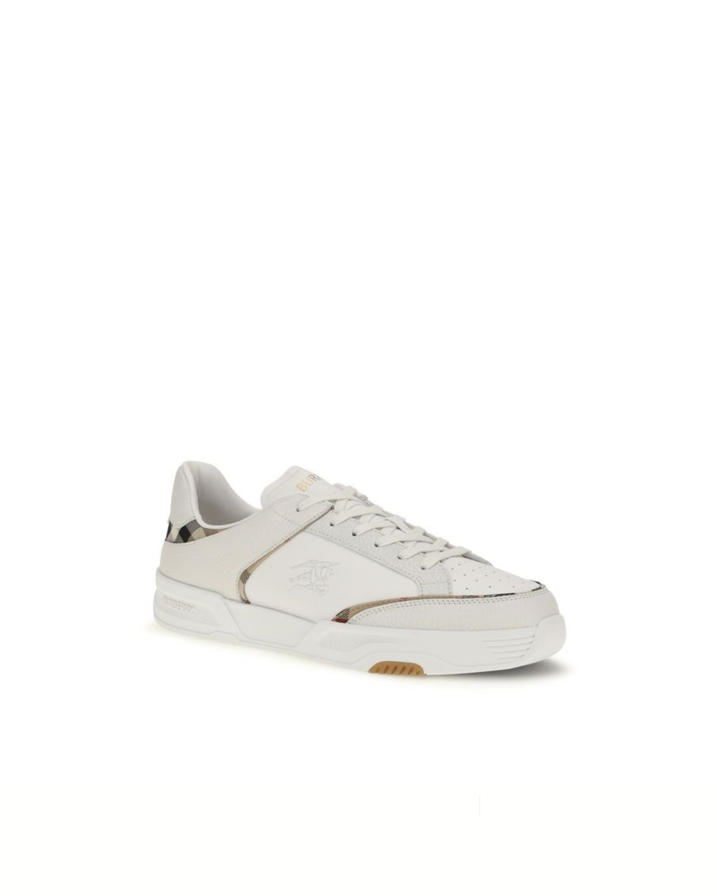 Burberry - Harrow Sneakers Bianche in Pelle con Check