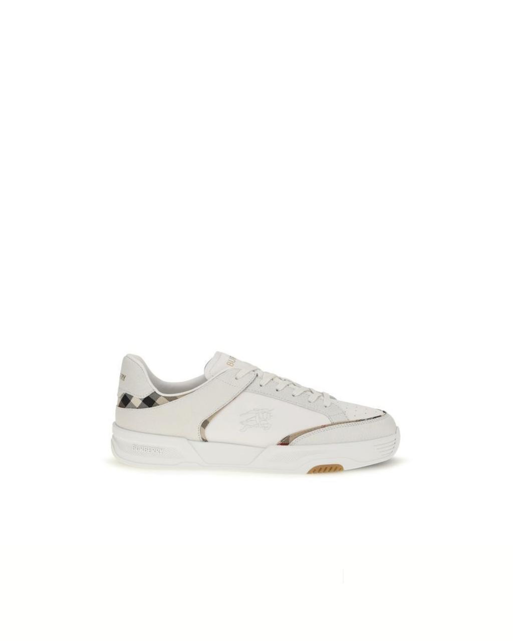 Burberry - Harrow Sneakers Bianche in Pelle con Check