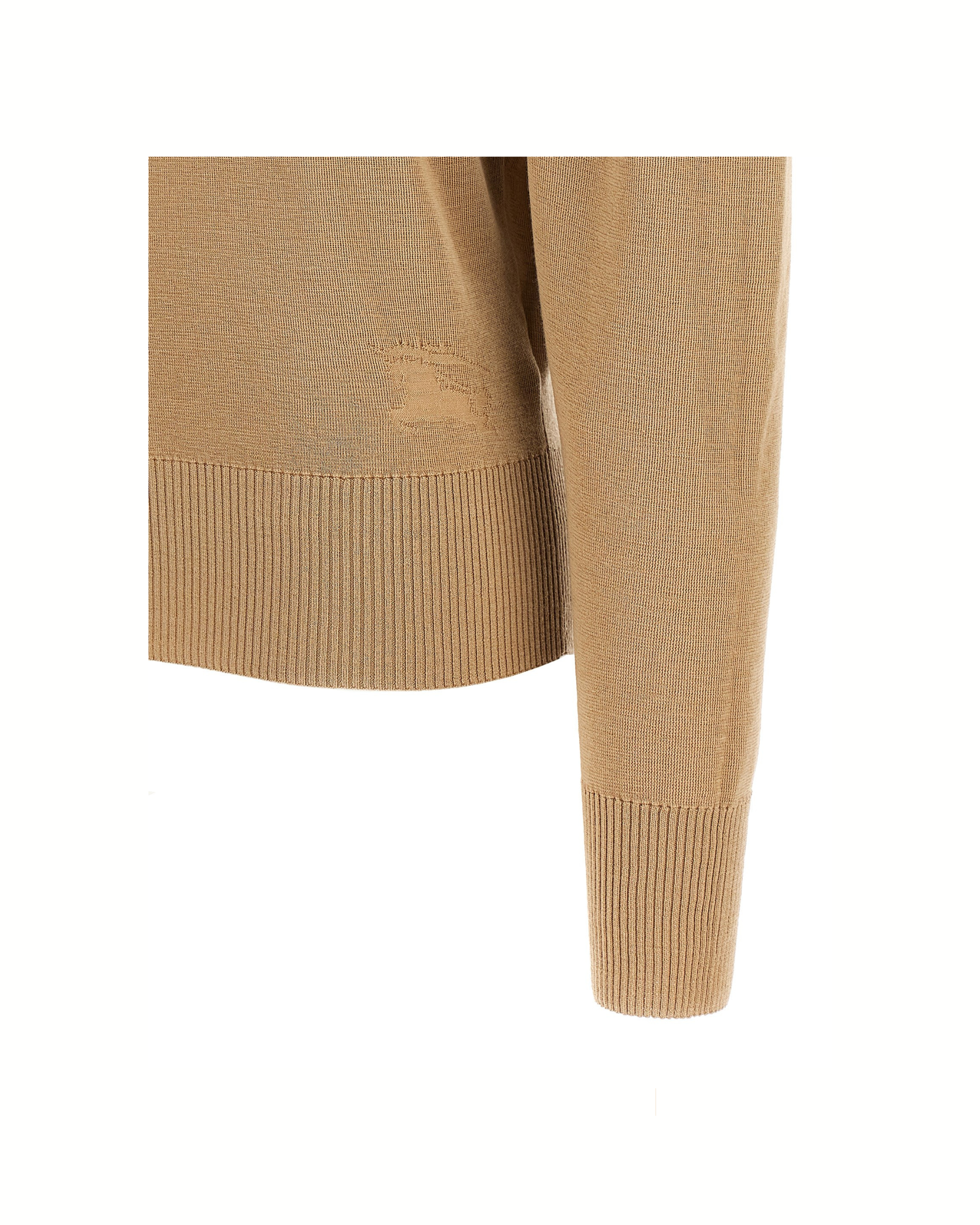 Burberry High Neck Wool Sweater Beige