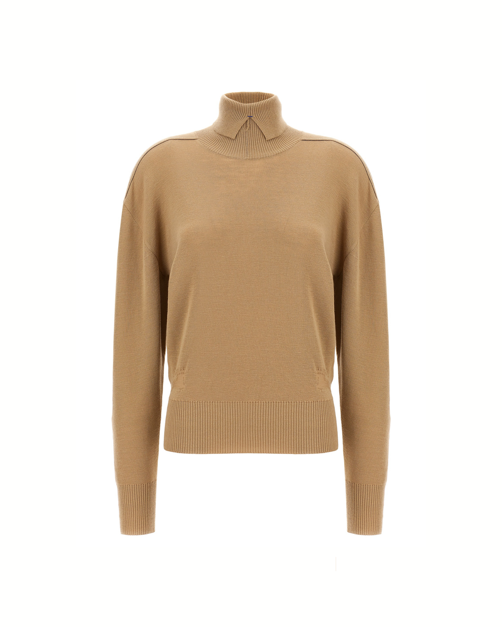 Burberry High Neck Wool Sweater Beige