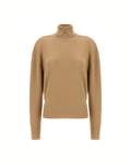 Burberry High Neck Wool Sweater Beige