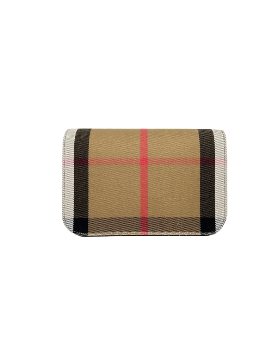 Burberry – Madison House Check Crossbody Bag Chestnut Beige