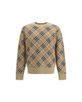 Burberry – Maglione Check in Misto Lana e Cotone