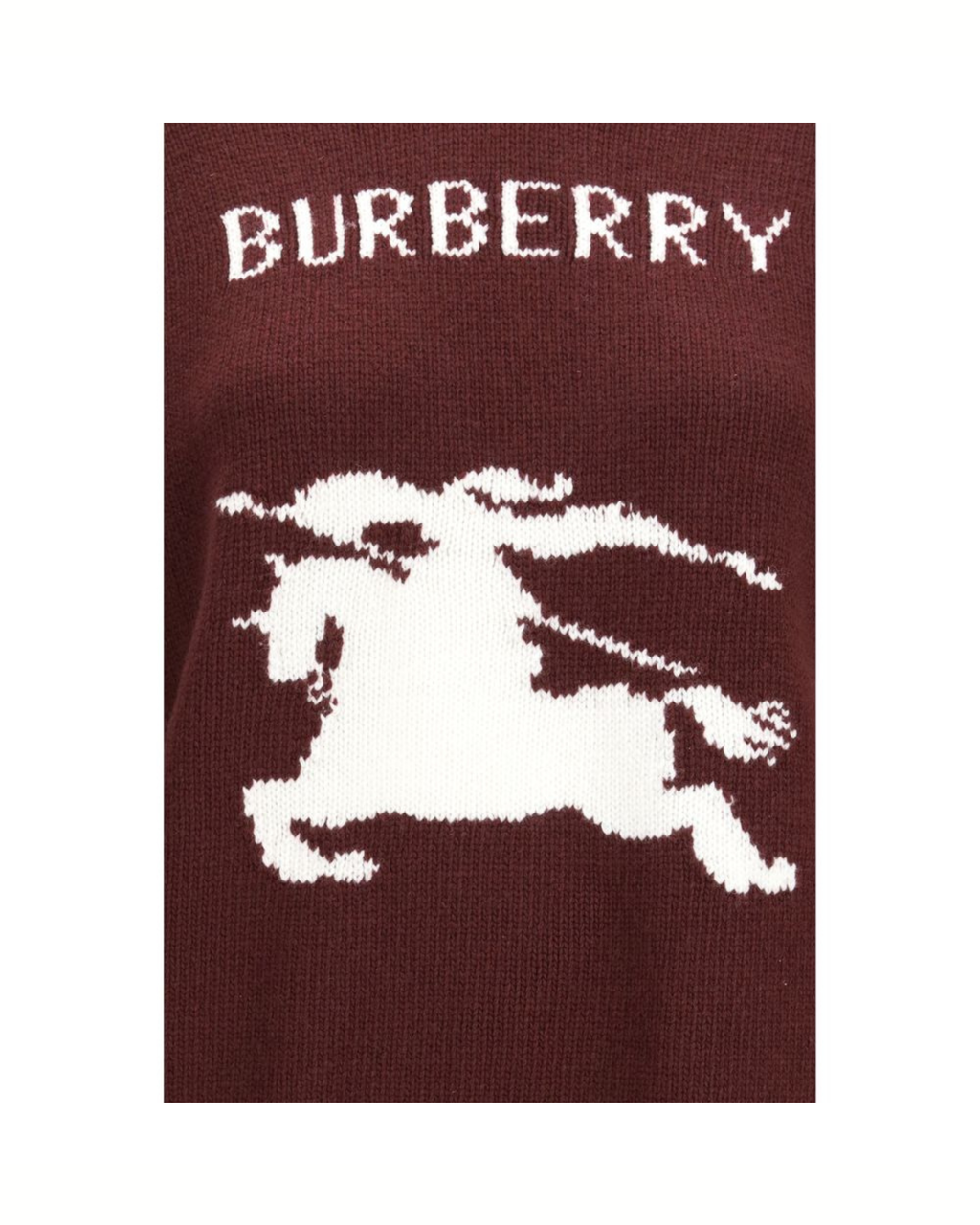 Burberry Maglione in Lana Merino e Cashmere con Knight Motif