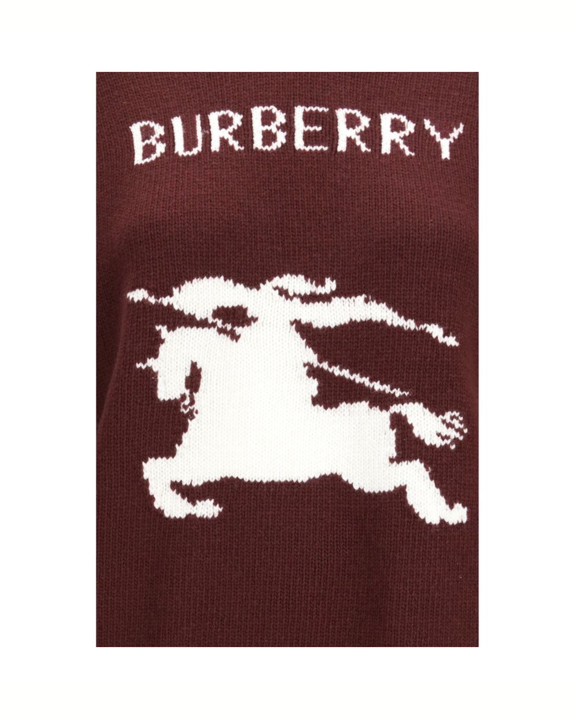 Burberry Maglione in Lana Merino e Cashmere con Knight Motif
