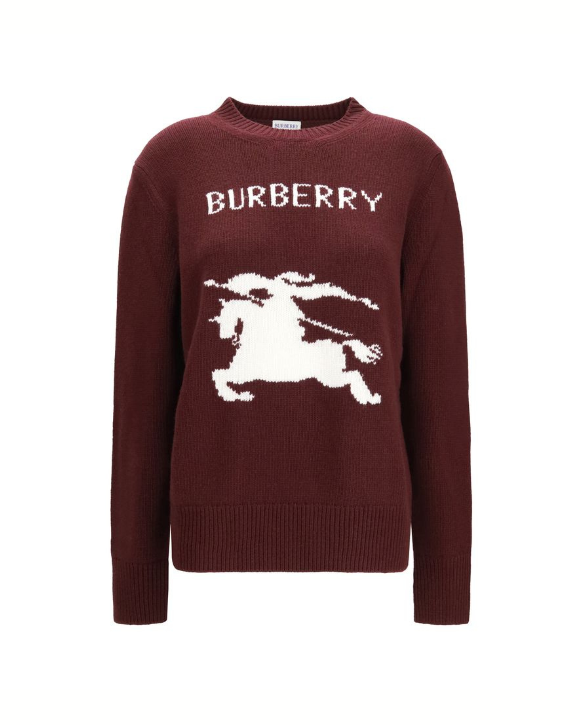 Burberry Maglione in Lana Merino e Cashmere con Knight Motif