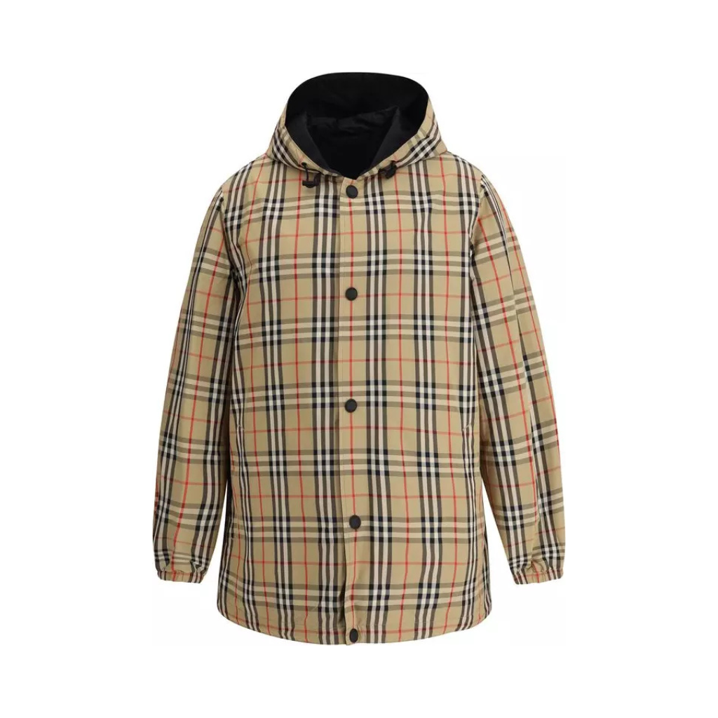 Burberry – Rain Coat Multicolor in Poliammide con Motivo Tartan