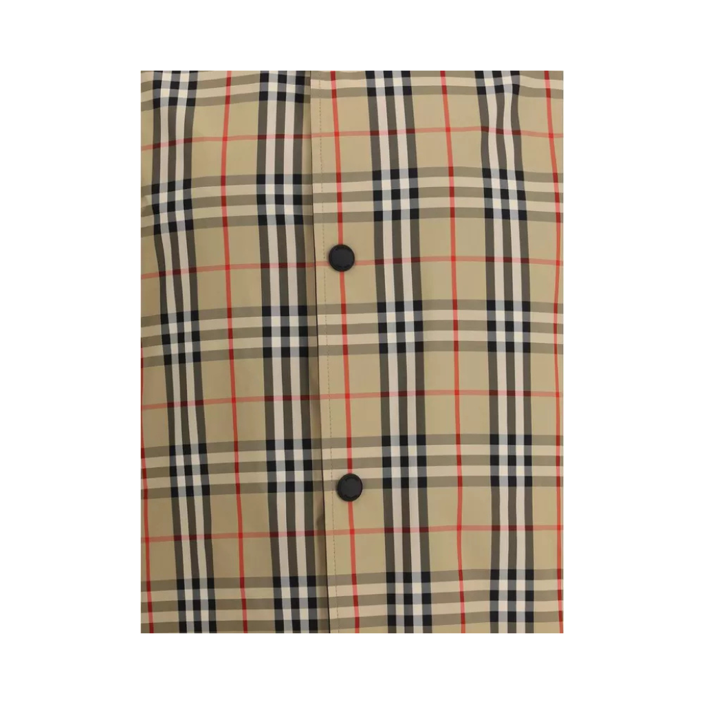 Burberry – Rain Coat Multicolor in Poliammide con Motivo Tartan