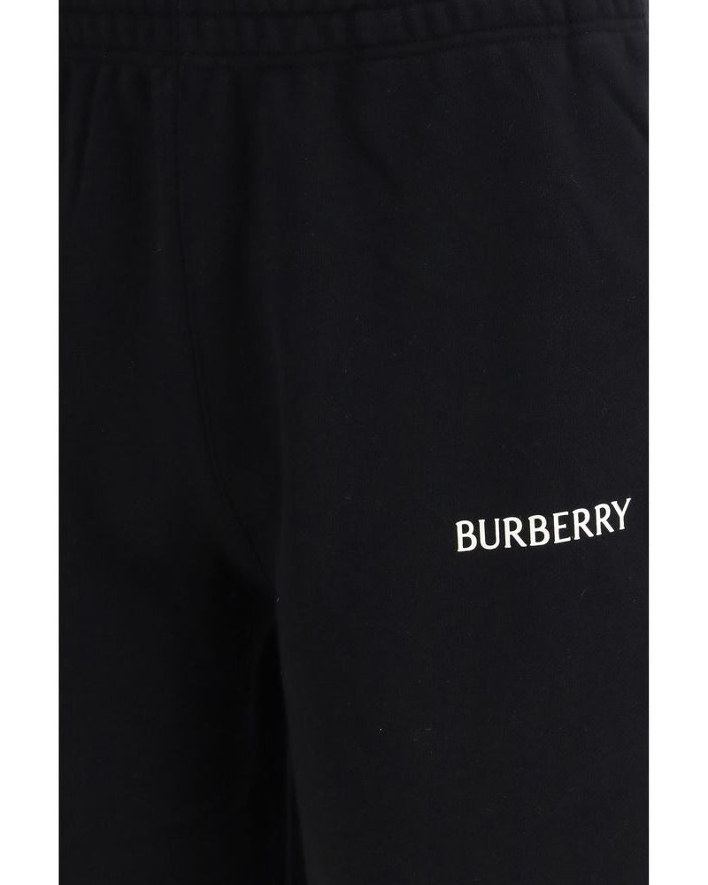 Burberry – Shorts Sportivi in Cotone con Logo Nero