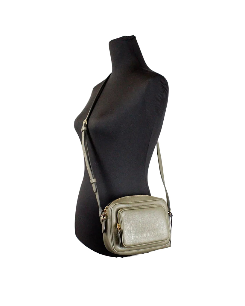 Burberry – Small Camera Crossbody Bag in Pelle Granata Verde Fern