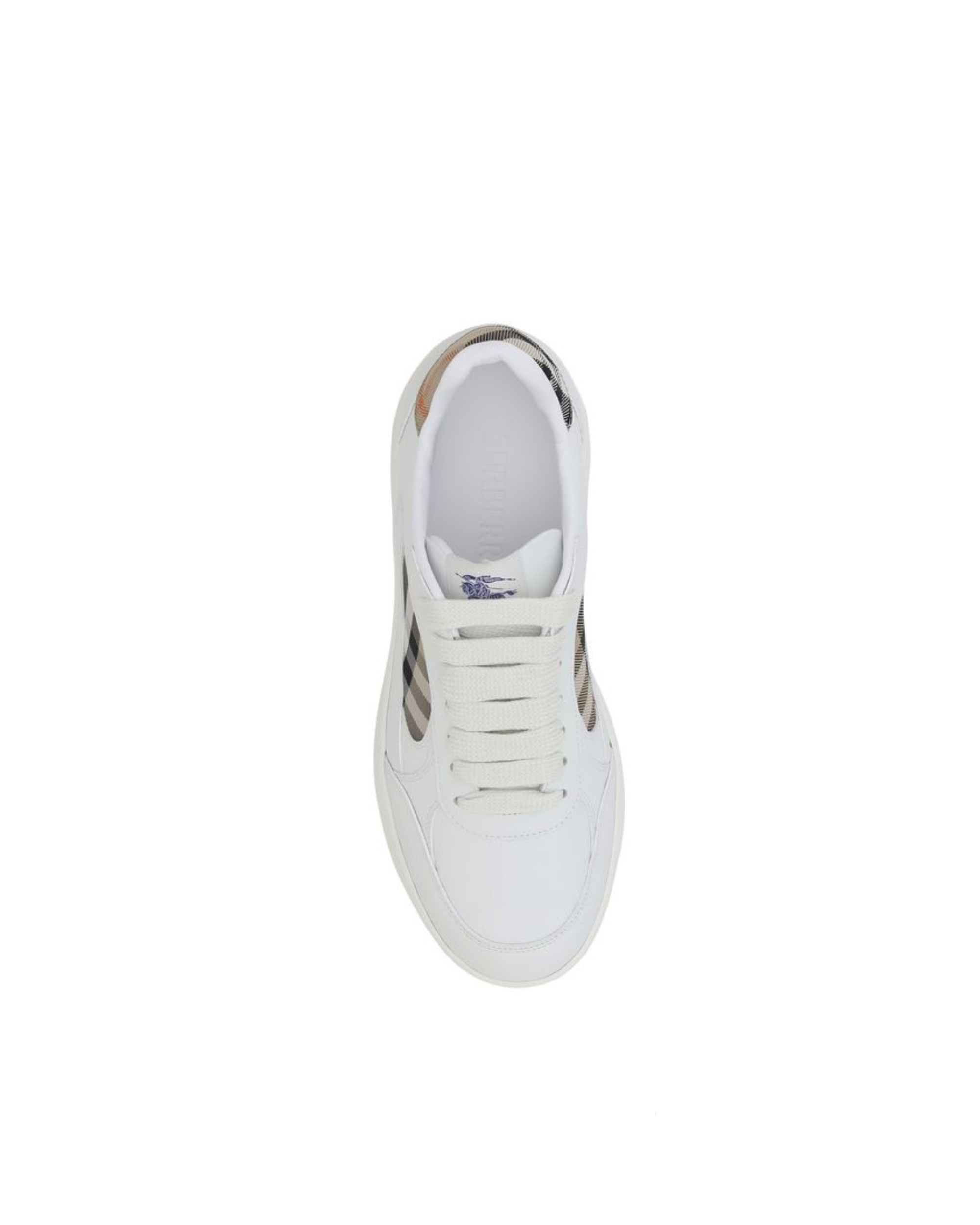 Burberry Sneakers in Pelle Bianca con Check