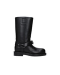 Burberry – Stivali Biker in Pelle Nera con Cinturini