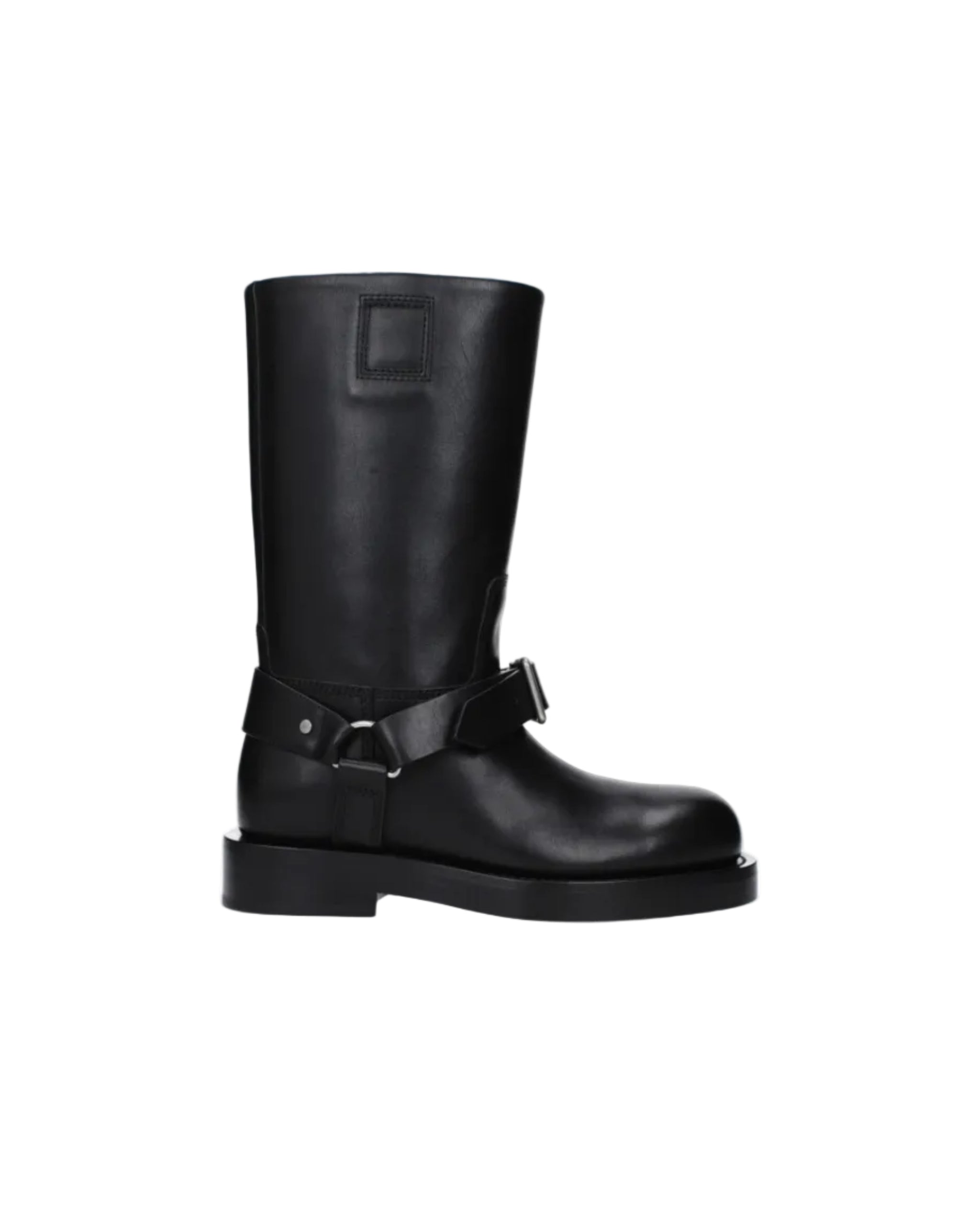 Burberry – Stivali Biker in Pelle Nera con Cinturini
