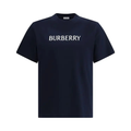 Burberry - T-shirt Cotton Blu Navy - Logo Bianco Frontale - man
