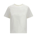 Burberry - White Cotton Sportswear - Logo a Rilievo Gommato - Women