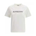 Burberry  White Cotton T-Shirt Logo - Women