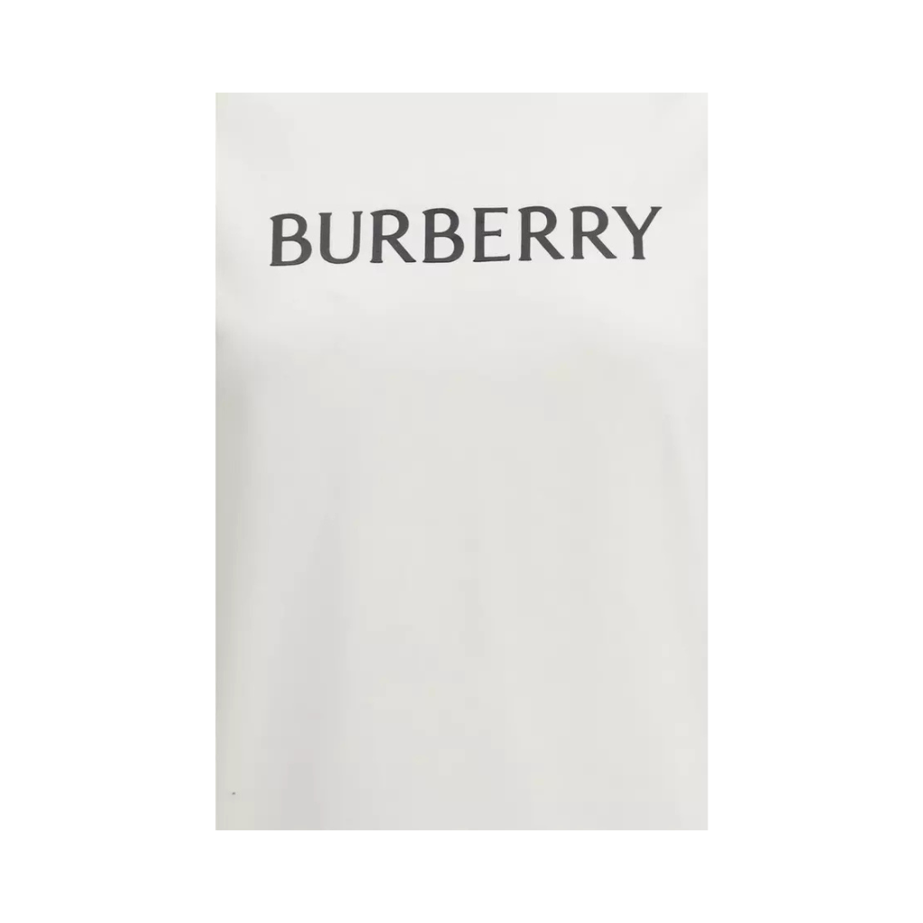 Burberry  White Cotton T-Shirt Logo - Women