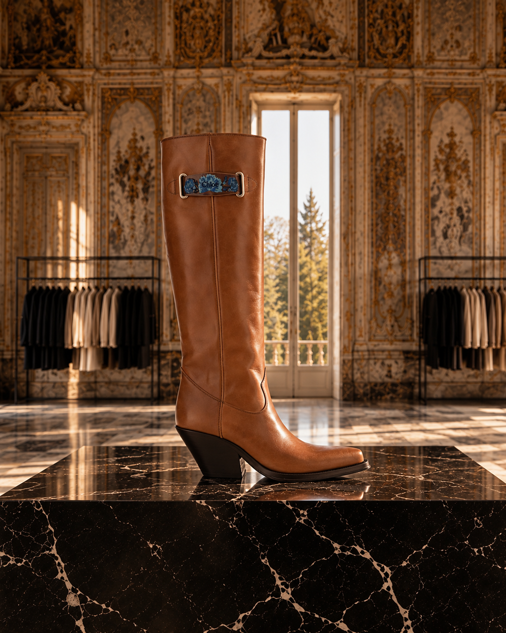 Chloé - Azelan Over-the-Knee Leather Boots