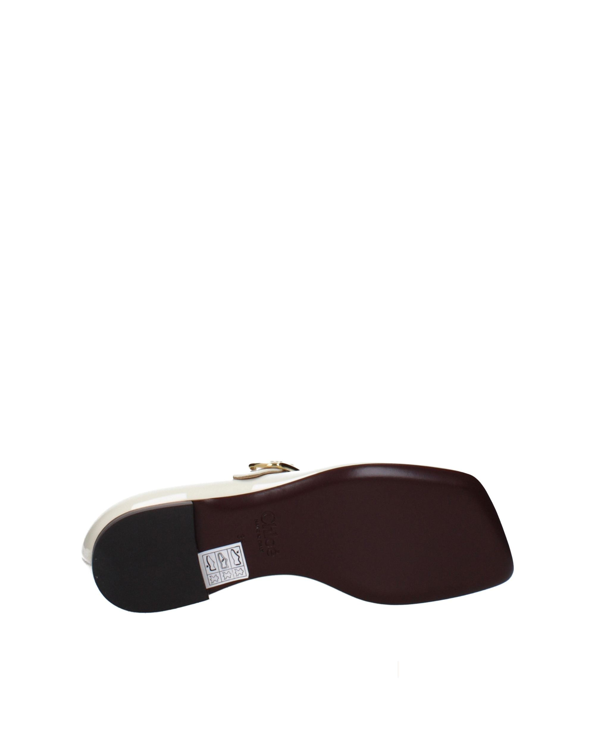 Chloé – Ballerine Mary Jane in Vernice Beige con Maxi Fibbia