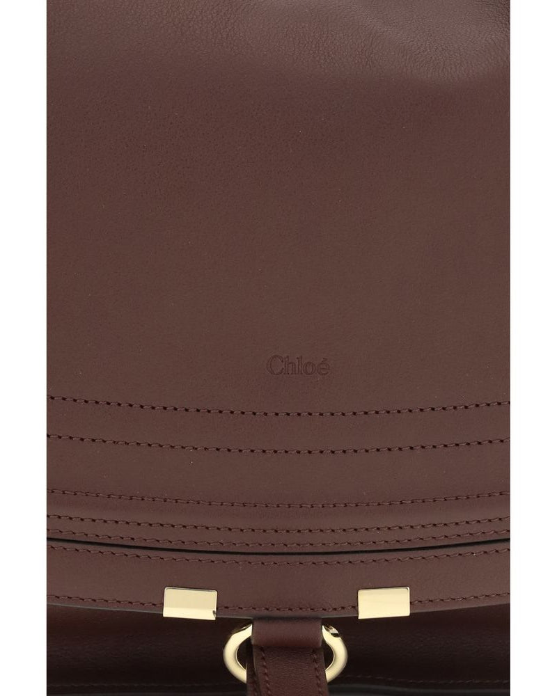 Chloé – Borsa Marcie Large in Pelle Marrone Mogano