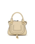 Chloé – Borsa Marcie in Pelle Avorio con Doppi Manici e Tracolla