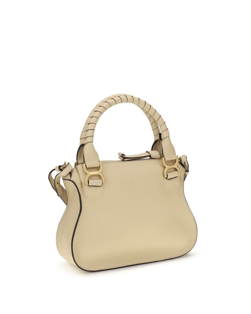 Chloé – Borsa Marcie in Pelle Avorio con Doppi Manici e Tracolla