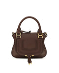 Chloé – Borsa Marcie in Pelle Marrone Mogano con Doppi Manici e Tracolla