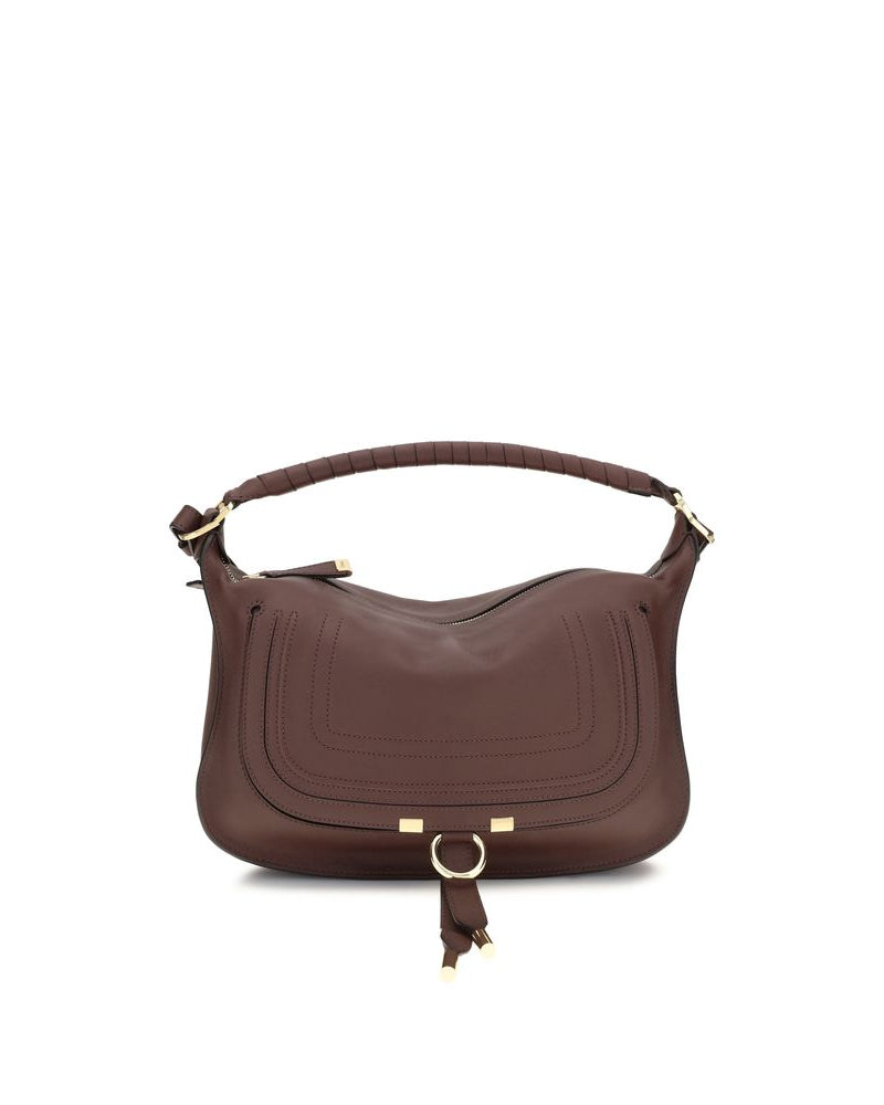 Chloé – Borsa Marcie Small in Pelle Marrone Mogano