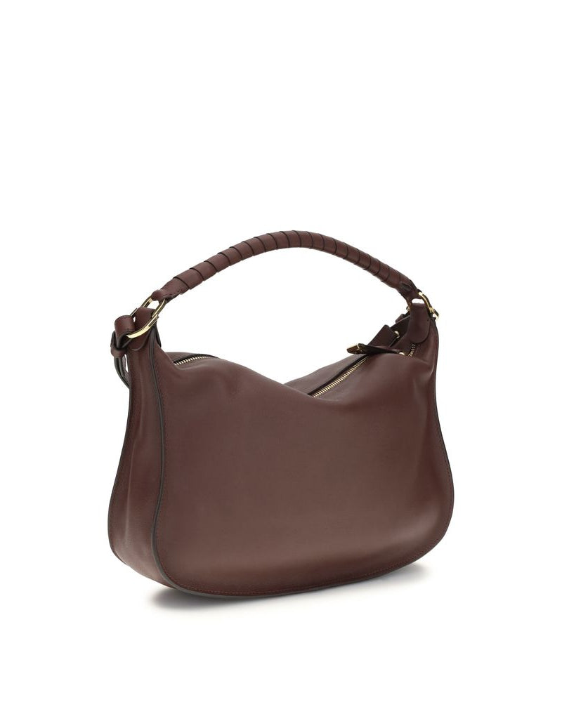 Chloé – Borsa Marcie Small in Pelle Marrone Mogano