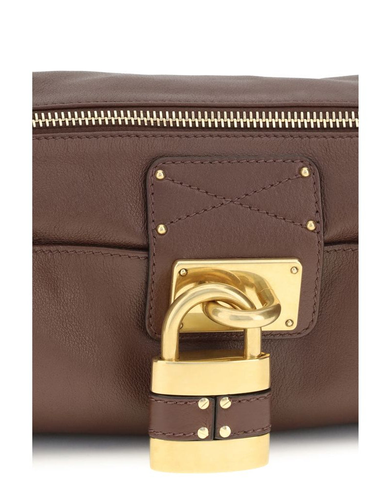 Chloé – Borsa Paddington Small in Pelle Marrone con Lucchetto Iconico