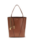 Chloé – Borsa Spin in Pelle Martellata Marrone con Charm Logo