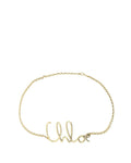 Chloé – Cintura Catena in Ottone Dorato con Logo Chloé