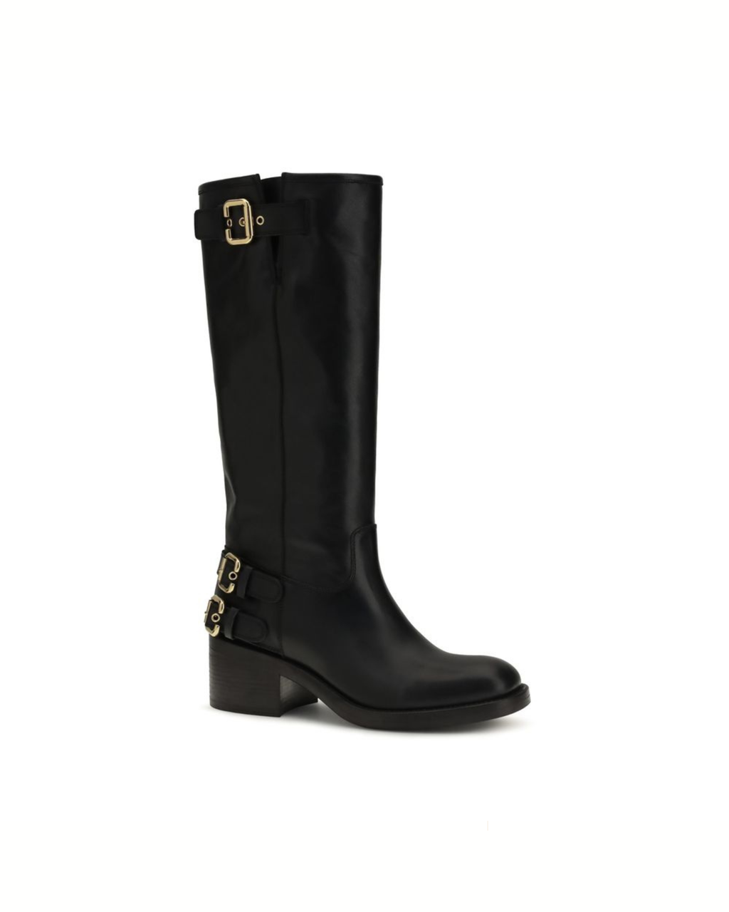Chloé Dakota Boots in Pelle Nera con Fibbie Paddington