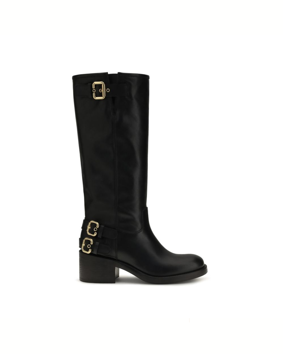 Chloé Dakota Boots in Pelle Nera con Fibbie Paddington