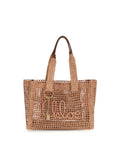 Chloé – East-West Summer Banana Tote Bag in Raffia Naturale con Logo Chloé