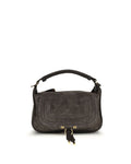 Chloé – Marcie Small Shoulder Bag in Pelle Scamosciata Grigio Fumé